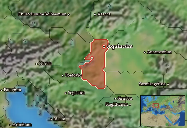 Map of Eraviscia and its neighbours