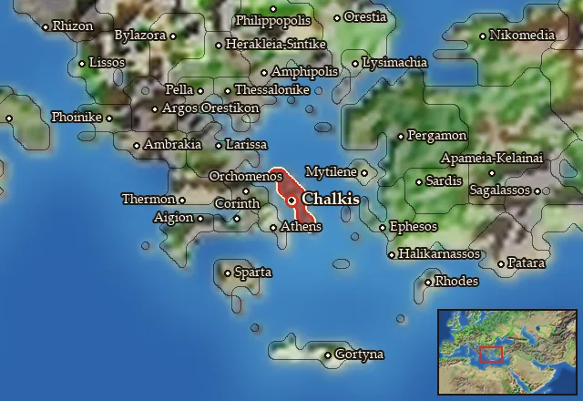 Map of Euboia and its neighbours