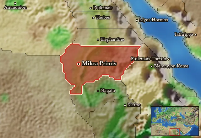 Map of Euonymitaia and its neighbours