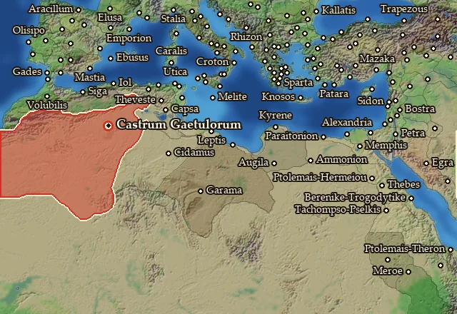 Map of Gaetulia and its neighbours