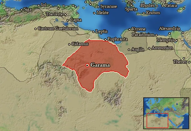 Map of Garamantia and its neighbours