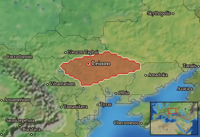 Map of Georgike Skythia and its neighbours