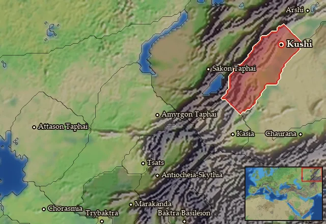 Map of Gusan and its neighbours