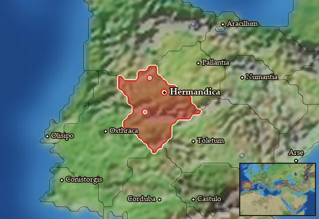 Map of Helmantike and its neighbours