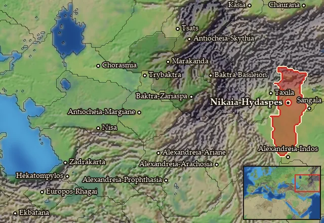 Map of Hydaspes and its neighbours