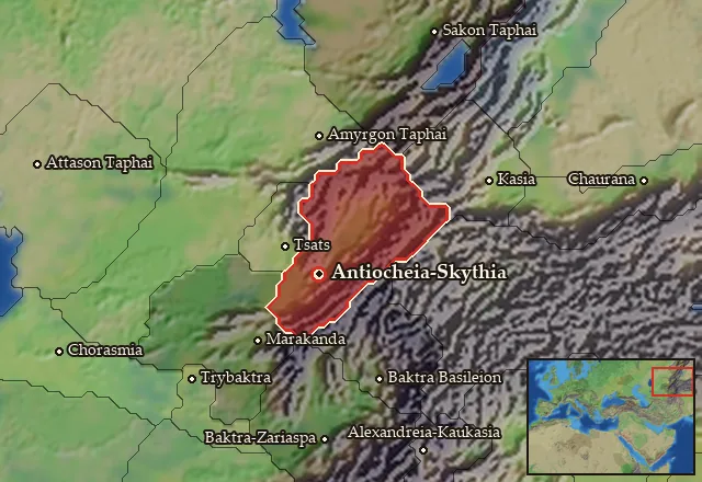 Map of Iaxartes and its neighbours
