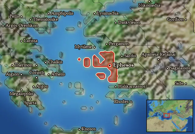 Map of Ionia and its neighbours