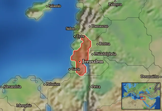 Map of Ioudaia and its neighbours