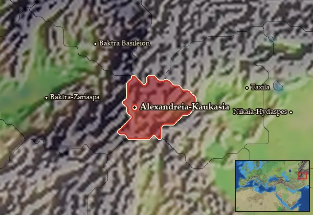 Map of Kapisene and its neighbours