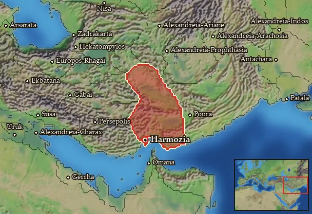 Map of Karmanon Akroterion and its neighbours