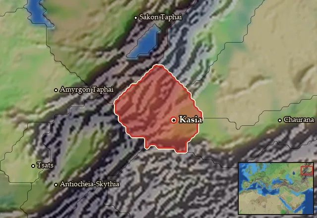 Map of Kasiane and its neighbours