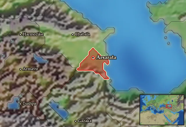 Map of Kaspiane and its neighbours
