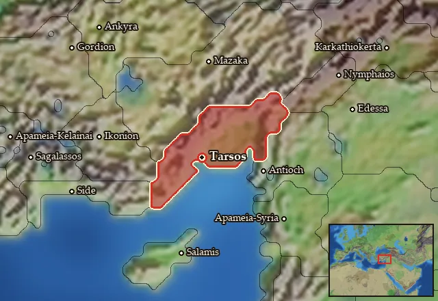 Map of Kilikia and its neighbours