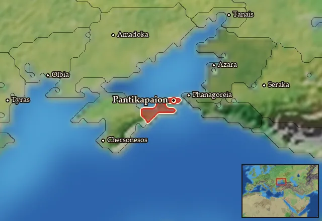 Map of Kimmerikos Bosporos and its neighbours