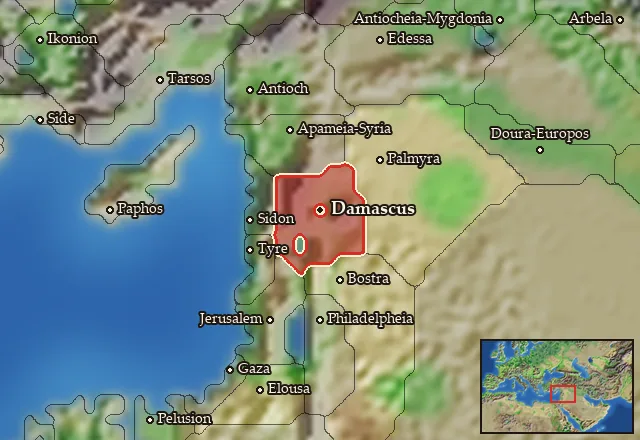 Map of Koile Syria and its neighbours