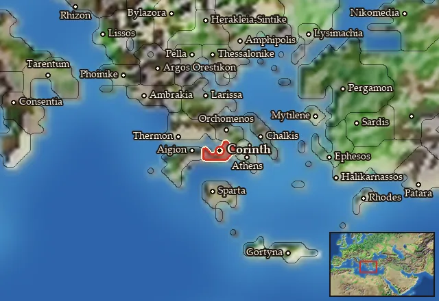 Map of Korinthia and its neighbours