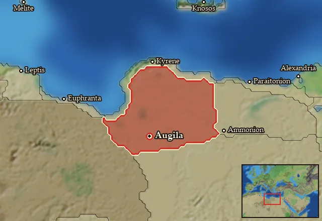 Map of Libya and its neighbours