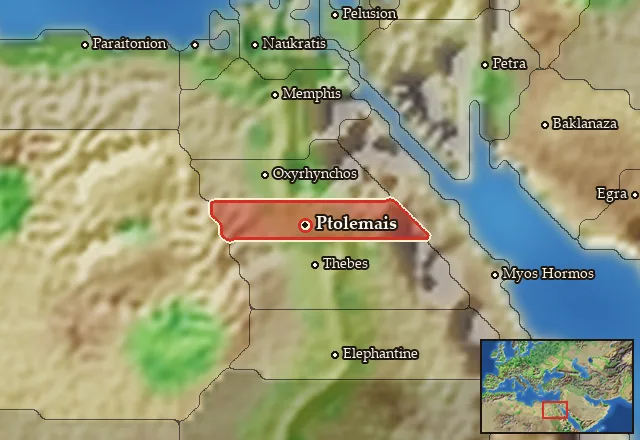 Map of Lower Thebais and its neighbours