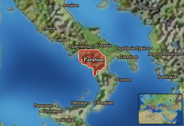 Map of Lucania and its neighbours