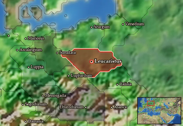 Map of Lugia and its neighbours
