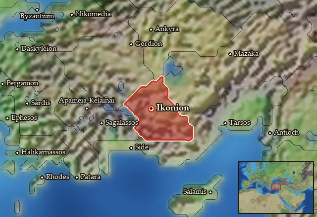 Map of Lykaonia and its neighbours
