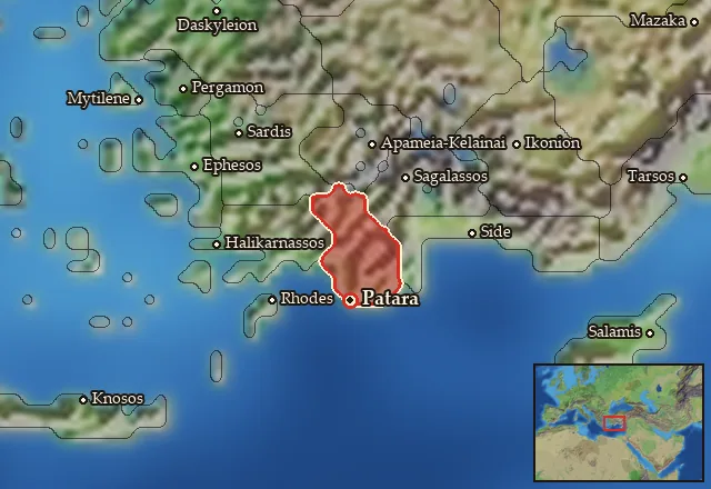 Map of Lykia and its neighbours