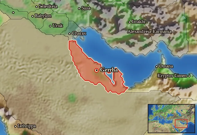 Map of Maicene and its neighbours
