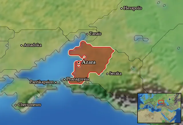 Map of Maiotis and its neighbours