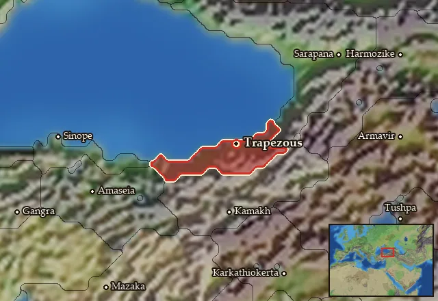 Map of Makronia and its neighbours