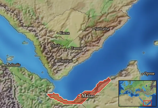 Map of Malaotis and its neighbours