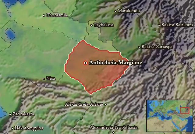 Map of Margiane and its neighbours