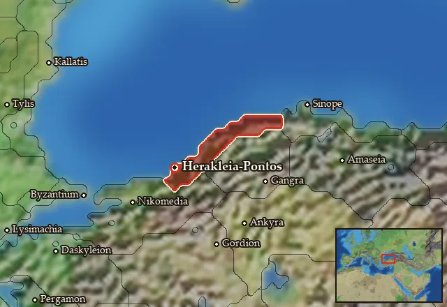 Map of Mariandynia and its neighbours