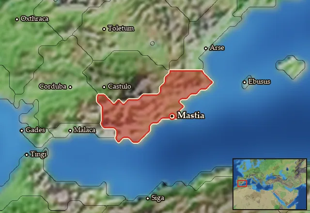 Map of Mastienia and its neighbours