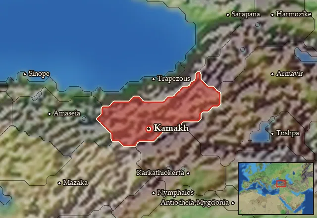 Map of Mikra Armenia and its neighbours