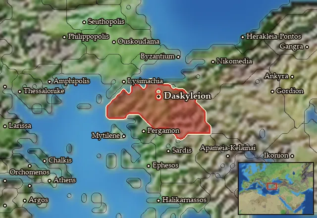 Map of Mysia and its neighbours