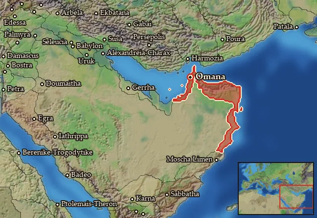 Map of Omanitis and its neighbours