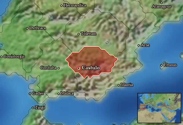 Map of Oretania and its neighbours