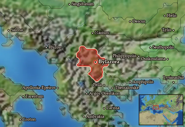 Map of Paionia and its neighbours