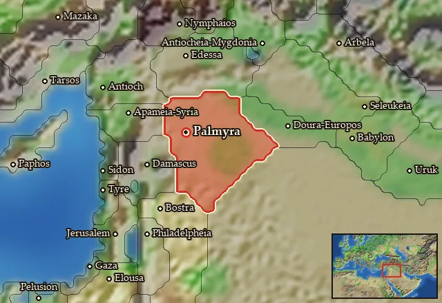 Map of Palmyrene and its neighbours