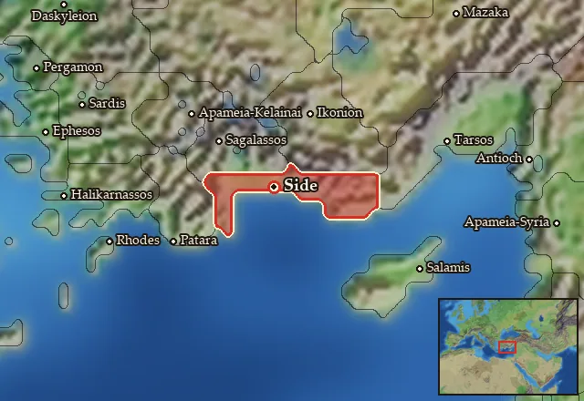 Map of Pamphylia and its neighbours