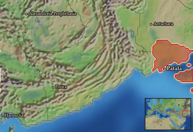 Map of Patalene and its neighbours