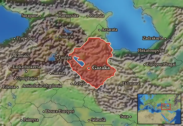 Map of Pedias Atropatene and its neighbours
