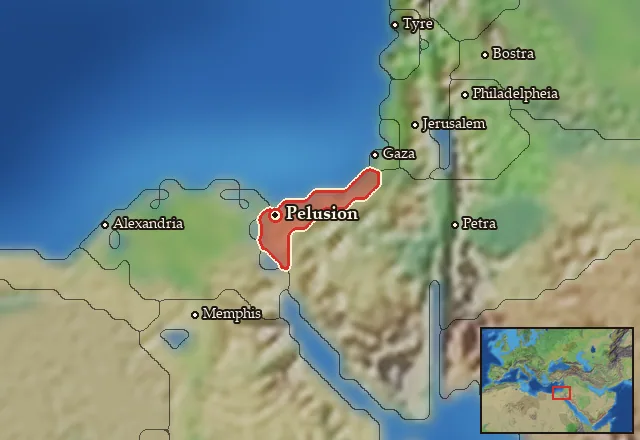 Map of Pelusiaka and its neighbours