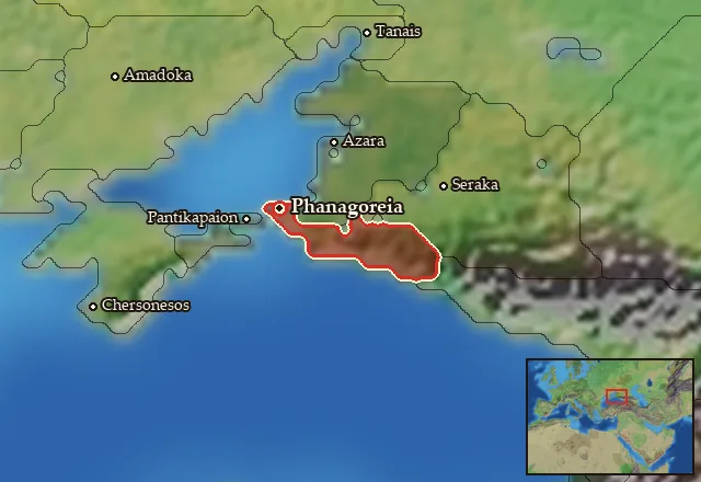 Map of Phanagoreion and its neighbours
