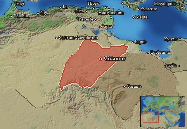 Map of Phazania and its neighbours