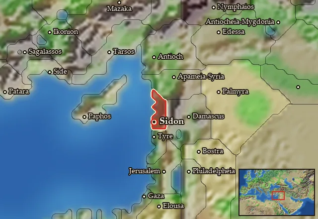 Map of Phoenicia and its neighbours