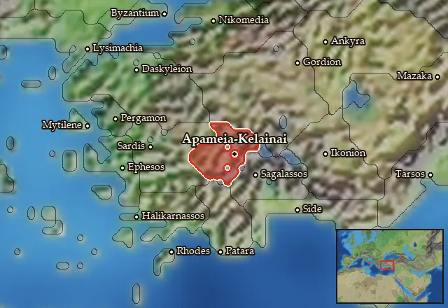 Map of Phrygia and its neighbours