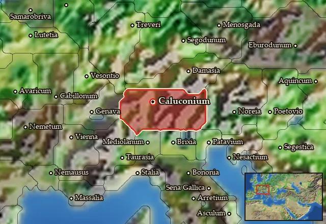Map of Rhaetia and its neighbours