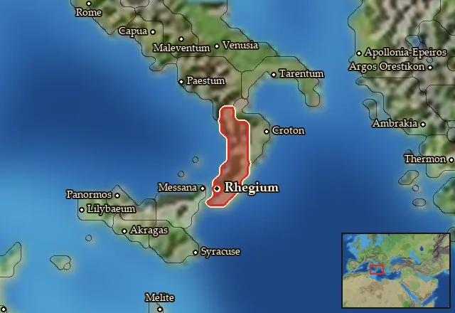 Map of Rhegion and its neighbours