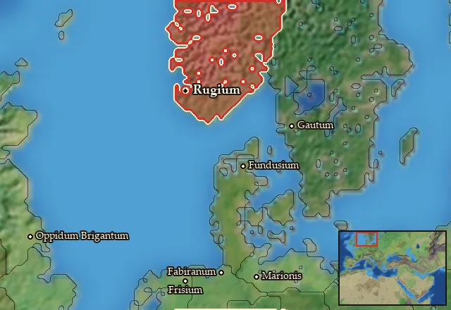 Map of Rugia and its neighbours